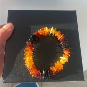 Natural Baltic Multicolor Amber Bracelet.